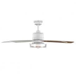 Home Decorators Collection Castleford 52 in. White Color Changing Integrated LED Matte White Downrod Ceiling Fan with Light Kit and Remote Control -Home Decorators Soldes matte white home decorators collection ceiling fans with lights 52172 44 1000