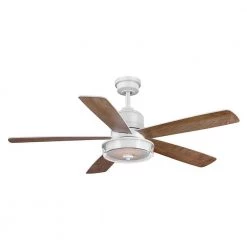 Home Decorators Collection Castleford 52 in. White Color Changing Integrated LED Matte White Downrod Ceiling Fan with Light Kit and Remote Control -Home Decorators Soldes matte white home decorators collection ceiling fans with lights 52172 4f 1000