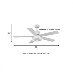Home Decorators Collection Castleford 52 in. White Color Changing Integrated LED Matte White Downrod Ceiling Fan with Light Kit and Remote Control -Home Decorators Soldes matte white home decorators collection ceiling fans with lights 52172 a0 1000