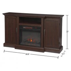 Home Decorators Collection Mattingly 60 in. Freestanding Media Console Electric Fireplace TV Stand in Midnight Cherry -Home Decorators Soldes midnight cherry home decorators collection fireplace tv stands 112272 40 1000
