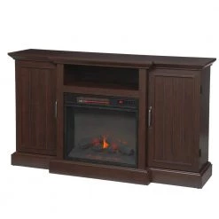 Home Decorators Collection Mattingly 60 in. Freestanding Media Console Electric Fireplace TV Stand in Midnight Cherry -Home Decorators Soldes midnight cherry home decorators collection fireplace tv stands 112272 a0 1000