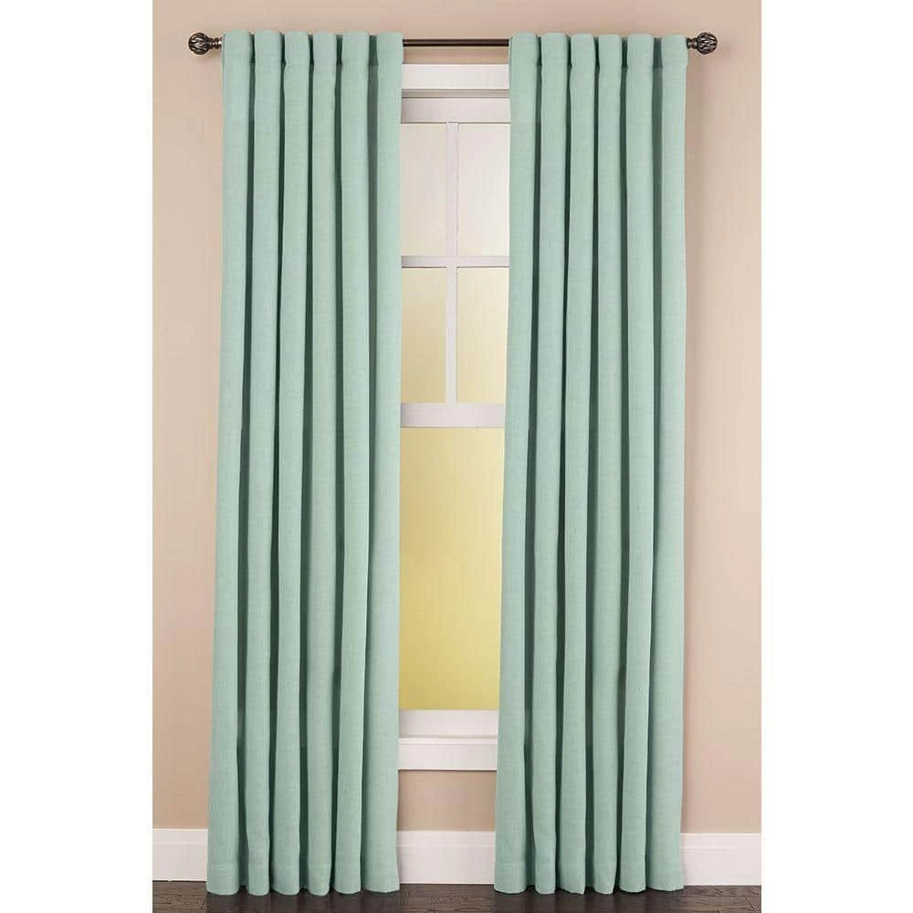 Home Decorators Collection Mist Faux Linen Back Tab Room Darkening Curtain - 50 in. W x 84 in. L 4 Home Decorators Collection Mist Faux Linen Back Tab Room Darkening Curtain - 50 in. W x 84 in. L - Image 2