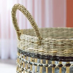 Home Decorators Collection Round Natural and Black Seagrass Storage Basket 9 Home Decorators Collection Round Natural and Black Seagrass Storage Basket -Home Decorators Soldes natural black home decorators collection storage baskets feh2111 02 40 1000