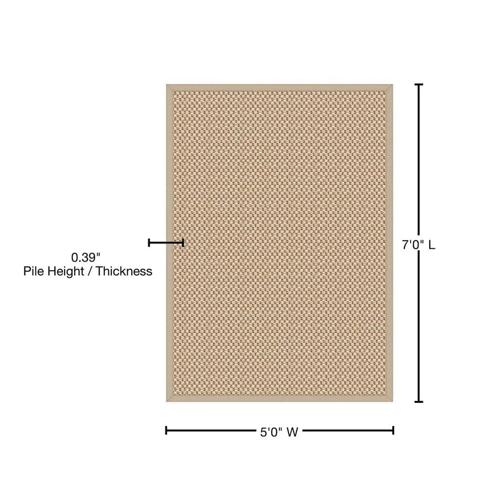 Home Decorators Collection Safi Natural 5 ft. x 7 ft. Solid Area Rug 9 Home Decorators Collection Safi Natural 5 ft. x 7 ft. Solid Area Rug - Image 7