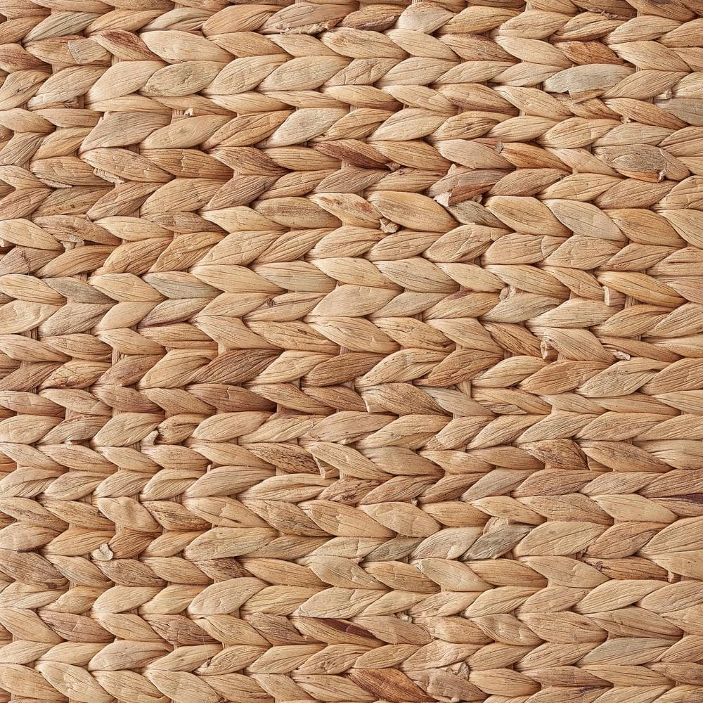 Home Decorators Collection Backless Natural Woven Hyacinth Counter Stool with Walnut Legs 6 Home Decorators Collection Backless Natural Woven Hyacinth Counter Stool with Walnut Legs - Image 4