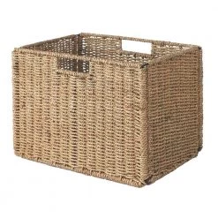Home Decorators Collection 15 in. H x 11 in. W x 11 in. D Brown Wicker
