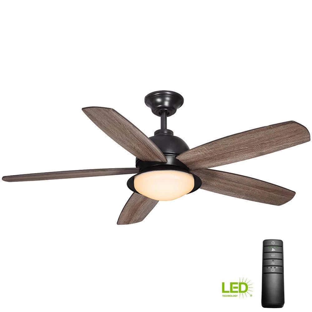 Home Decorators Collection Ackerly 52 in. Indoor/Outdoor Integrated LED Natural Iron Damp Rated Ceiling Fan with Light Kit and Remote Control 6 Home Decorators Collection Ackerly 52 in. Indoor/Outdoor Integrated LED Natural Iron Damp Rated Ceiling Fan with Light Kit and Remote Control - Image 4