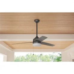 Home Decorators Collection Carrington II 60 in. LED Indoor/Outdoor Natural Iron Ceiling Fan with Light -Home Decorators Soldes natural iron home decorators collection ceiling fans with lights yg419b ni 31 1000