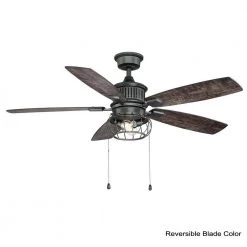 Home Decorators Collection Aldenshire 52 in. LED Indoor/Outdoor Natural Iron Ceiling Fan with Light Kit -Home Decorators Soldes natural iron home decorators collection ceiling fans with lights yg726 ni 44 1000