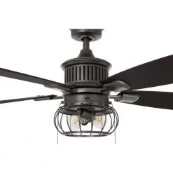 Home Decorators Collection Aldenshire 52 in. LED Indoor/Outdoor Natural Iron Ceiling Fan with Light Kit -Home Decorators Soldes natural iron home decorators collection ceiling fans with lights yg726 ni 77 1000