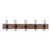 Home Decorators Collection 27 in. Textured Oak Hook Rack with 5 Copper Loop Hooks -Home Decorators Soldes natural wood home decorators collection hooks 64291 64 1000