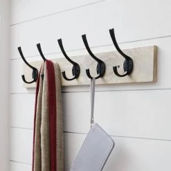Home Decorators Collection 27 in. Solid Wood Hook Rack with 5 Iron Hooks 9 Home Decorators Collection 27 in. Solid Wood Hook Rack with 5 Iron Hooks -Home Decorators Soldes natural wood home decorators collection hooks 64311 31 1000