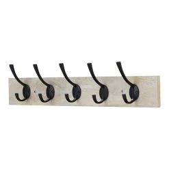 Home Decorators Collection 27 in. Solid Wood Hook Rack with 5 Iron Hooks 8 Home Decorators Collection 27 in. Solid Wood Hook Rack with 5 Iron Hooks -Home Decorators Soldes natural wood home decorators collection hooks 64311 40 1000