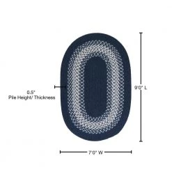Home Decorators Collection Chancery Navy 7 ft. x 9 ft. Oval Braided Area Rug -Home Decorators Soldes navy home decorators collection area rugs ng59r084x108 76 1000