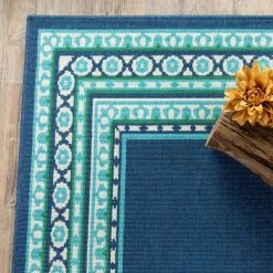 Home Decorators Collection Tonga Navy 8 ft. x 11 ft. Indoor/Outdoor Area Rug -Home Decorators Soldes navy home decorators collection outdoor rugs 9526850320 76 1000