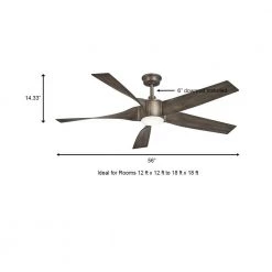 Home Decorators Collection Sky Parlor 56 in. Integrated LED Indoor Burnished Nickel Ceiling Fan with Light -Home Decorators Soldes nickel home decorators collection ceiling fans with lights 34613 40 1000