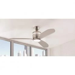 Home Decorators Collection Federigo 48 in. Integrated LED Indoor Nickel Ceiling Fan with Light Kit and Remote Control -Home Decorators Soldes nickel home decorators collection ceiling fans with lights sw1618bn a0 1000