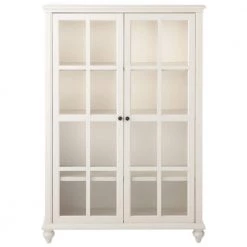Home Decorators Collection Hamilton Polar White 60 in. 4-Shelf Bookshelf with Adjustable Shelves