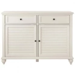 Home Decorators Collection Hamilton 47 in. Polar White Wood Console Table with Drawers