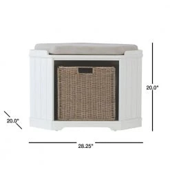 Home Decorators Collection Whitaker 20 in. H x 28.25 in. W Corner Bench in Off White -Home Decorators Soldes off white home decorators collection dining benches 6911700410 40 1000