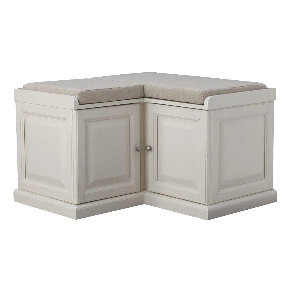 Home Decorators Collection Walker Polar White Corner Storage Bench 3 Home Decorators Collection Walker Polar White Corner Storage Bench