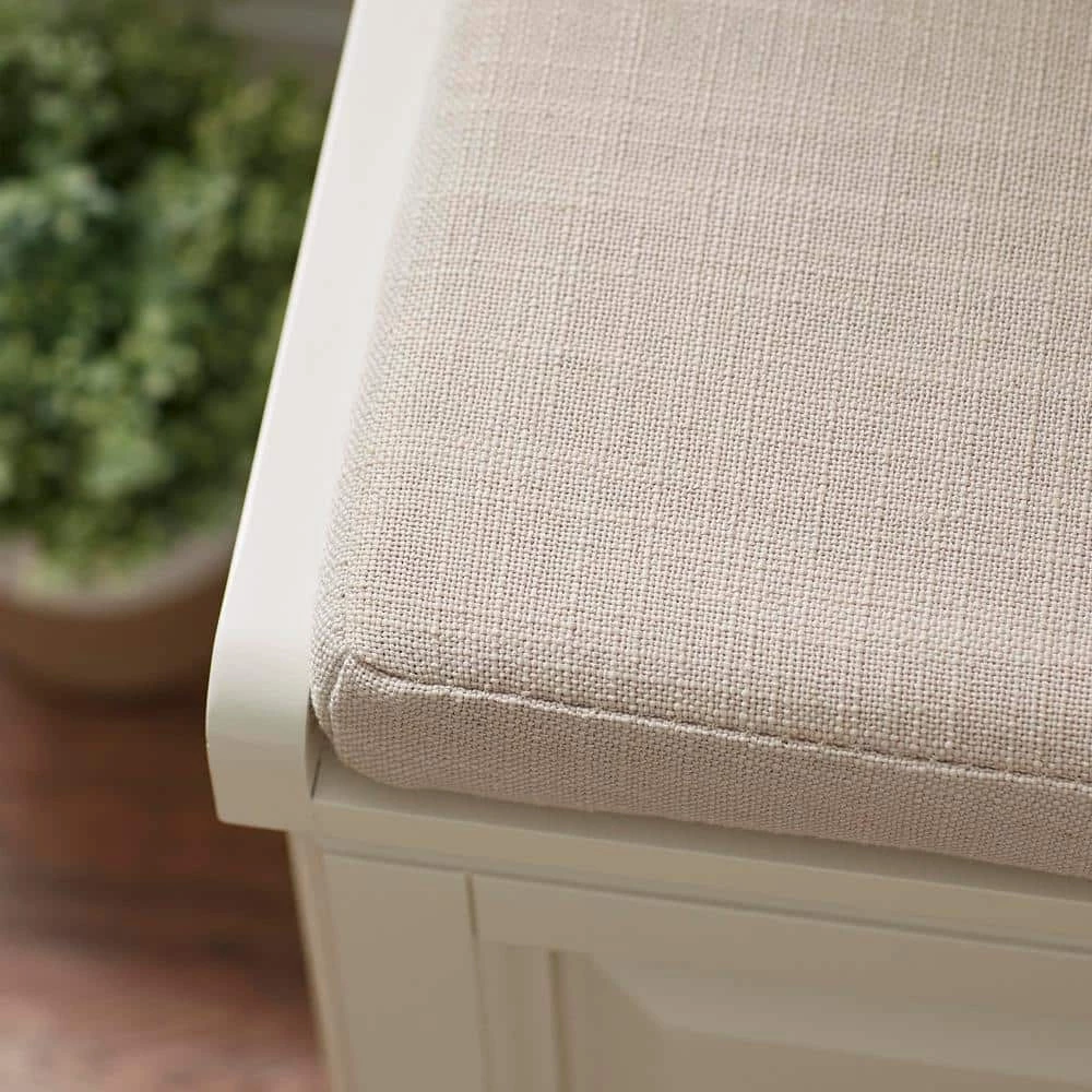 Home Decorators Collection Walker Polar White Corner Storage Bench 6 Home Decorators Collection Walker Polar White Corner Storage Bench - Image 4