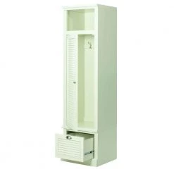 Home Decorators Collection Shutter 43.5 in. H x 15.5 in. W x 1 in. D Modular Closed Left Locker in Off White -Home Decorators Soldes off white home decorators collection lockers sk18732d1 pw 4f 1000