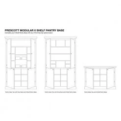 Home Decorators Collection Prescott Polar White Modular 6-Shelf Pantry Base -Home Decorators Soldes off white home decorators collection pantry cabinets 9950700410 77 1000