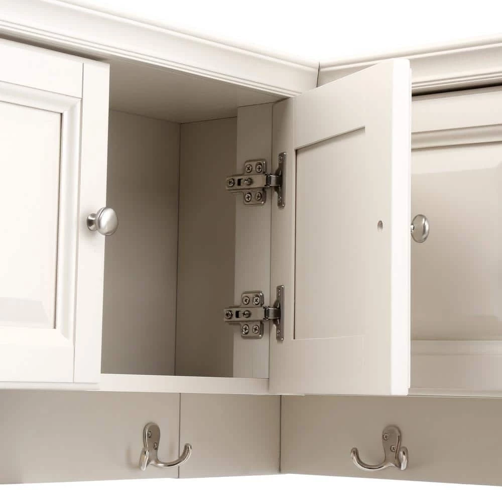 Home Decorators Collection Walker Polar White Corner Wall Cabinet 8 Home Decorators Collection Walker Polar White Corner Wall Cabinet - Image 6