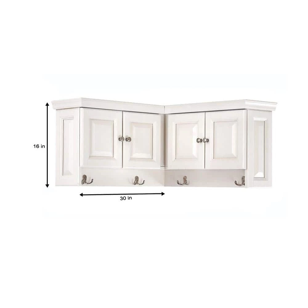 Home Decorators Collection Walker Polar White Corner Wall Cabinet 5 Home Decorators Collection Walker Polar White Corner Wall Cabinet - Image 3