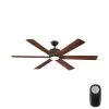Home Decorators Collection Renwick 60 in. Integrated LED Indoor Oil Rubbed Bronze Ceiling Fan with Light Kit and Remote Control -Home Decorators Soldes oil rubbed bronze home decorators collection ceiling fans with lights 14736 64 1000