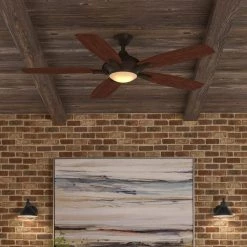 Home Decorators Collection Petersford 52 in. Integrated LED Indoor Oil Rubbed Bronze Ceiling Fan with Light Kit and Remote Control -Home Decorators Soldes oil rubbed bronze home decorators collection ceiling fans with lights 24426 1f 1000
