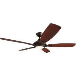 Home Decorators Collection Petersford 52 in. Integrated LED Indoor Oil Rubbed Bronze Ceiling Fan with Light Kit and Remote Control -Home Decorators Soldes oil rubbed bronze home decorators collection ceiling fans with lights 24426 66 1000