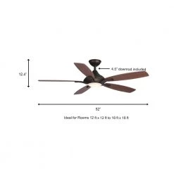 Home Decorators Collection Petersford 52 in. Integrated LED Indoor Oil Rubbed Bronze Ceiling Fan with Light Kit and Remote Control -Home Decorators Soldes oil rubbed bronze home decorators collection ceiling fans with lights 24426 a0 1000