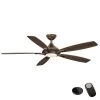 Home Decorators Collection Petersford 56 in. Integrated LED Oil Rubbed Bronze Ceiling Fan with Remote Control works with Google and Alexa -Home Decorators Soldes oil rubbed bronze home decorators collection ceiling fans with lights 24626 bond 64 1000