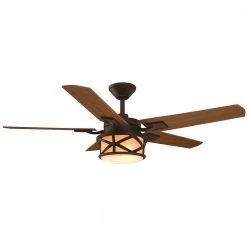 Home Decorators Collection Copley 52 in. Indoor/Outdoor LED Oil Rubbed Bronze Ceiling Fan with Light Kit, Downrod, Remote and Reversible Blades -Home Decorators Soldes oil rubbed bronze home decorators collection ceiling fans with lights 51504 77 1000