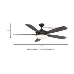 Home Decorators Collection Anselm 54 in. Integrated LED Indoor Oil Rubbed Bronze Ceiling Fan with Light Kit and Remote Control -Home Decorators Soldes oil rubbed bronze home decorators collection ceiling fans with lights sw1478 54inorb a0 1000