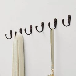 Home Decorators Collection 1-13/16 in. Oil-Rubbed Bronze Single Wall Hook (6-Pack) -Home Decorators Soldes oil rubbed bronze home decorators collection hooks 64411 4f 1000