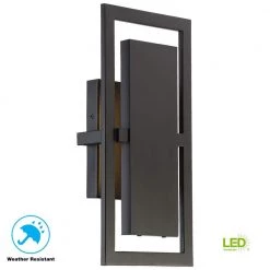 Home Decorators Collection Railford 1-Light Oil Rubbed Bronze Outdoor Integrated LED Wall Lantern Sconce with Etched Lens -Home Decorators Soldes oil rubbed bronze home decorators collection outdoor sconces 23741 44 1000