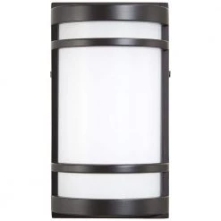 Home Decorators Collection 1-Light Oil Rubbed Bronze LED Outdoor Wall Mount Lantern with White Glass -Home Decorators Soldes oil rubbed bronze home decorators collection outdoor sconces 29800 1f 1000