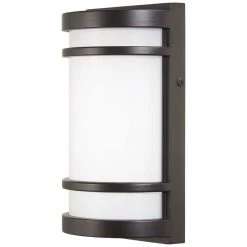 Home Decorators Collection 1-Light Oil Rubbed Bronze LED Outdoor Wall Mount Lantern with White Glass -Home Decorators Soldes oil rubbed bronze home decorators collection outdoor sconces 29800 4f 1000