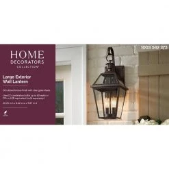 Home Decorators Collection French Quarter Gas Style 2-Light Outdoor Wall Lantern Sconce -Home Decorators Soldes oil rubbed bronze home decorators collection outdoor sconces jlw1612a 3 1f 1000