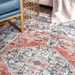 Home Decorators Collection Zara Medallion Orange 9 ft. x 12 ft. Area Rug -Home Decorators Soldes orange home decorators collection area rugs kksl05a 9012 1d 1000