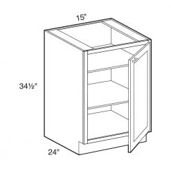 Home Decorators Collection Newport Assembled 15x34.5x24 in Plywood Shaker Kitchen Cabinet Full Height Right Soft Close in Painted Pacific White -Home Decorators Soldes pacific white home decorators collection assembled kitchen cabinets b15fhr npw c3 1000