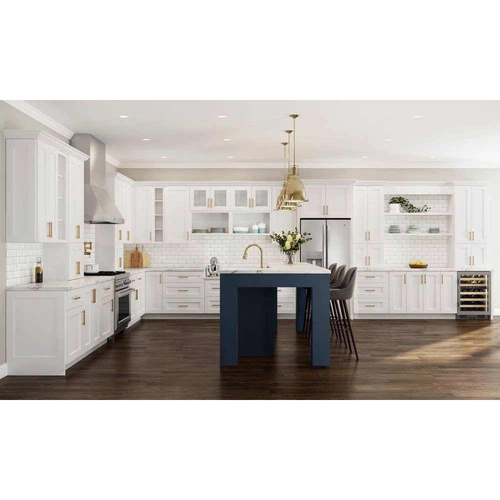 Home Decorators Collection Newport Assembled 15x34.5x24 in. Plywood Shaker Base Kitchen Cabinet Right 2 Soft Close in Painted Pacific White 7 Home Decorators Collection Newport Assembled 15x34.5x24 in. Plywood Shaker Base Kitchen Cabinet Right 2 Soft Close in Painted Pacific White - Image 5