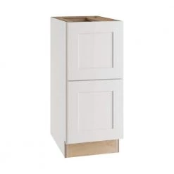 Home Decorators Collection Newport Assembled Plywood Shaker Kitchen Desk Base Cabinet Soft Close in Painted Pacific White (18x28.5x21 in.)