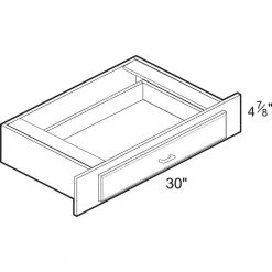 Home Decorators Collection Newport Painted White Shaker Assembled Plywood Stock Base Desk Knee Drawer Kitchen Cabinet 30 in. x 4.875 in. x 17 in. -Home Decorators Soldes pacific white home decorators collection assembled kitchen cabinets dkd30 npw c3 1000