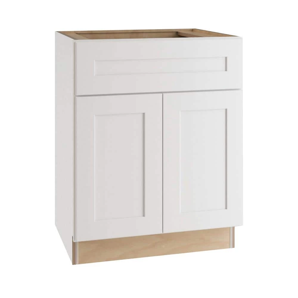 Home Decorators Collection Newport Assembled 24x34.5x21 in. Plywood Shaker Bathroom Cabinet Base Soft Close in Painted Pacific White 3 Home Decorators Collection Newport Assembled 24x34.5x21 in. Plywood Shaker Bathroom Cabinet Base Soft Close in Painted Pacific White
