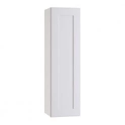 Home Decorators Collection Newport Assembled 18 x 36 x 12 in. Plywood Shaker Wall Kitchen Cabinet Left Soft Close in Painted Pacific White