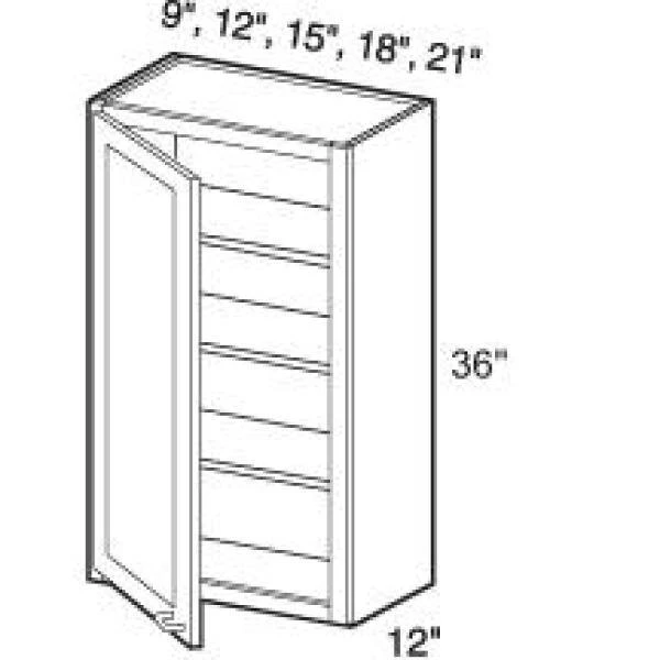Home Decorators Collection Newport Assembled 21 x 36 x 12 in. Plywood Shaker Wall Kitchen Cabinet Right Soft Close in Painted Pacific White 5 Home Decorators Collection Newport Assembled 21 x 36 x 12 in. Plywood Shaker Wall Kitchen Cabinet Right Soft Close in Painted Pacific White - Image 3